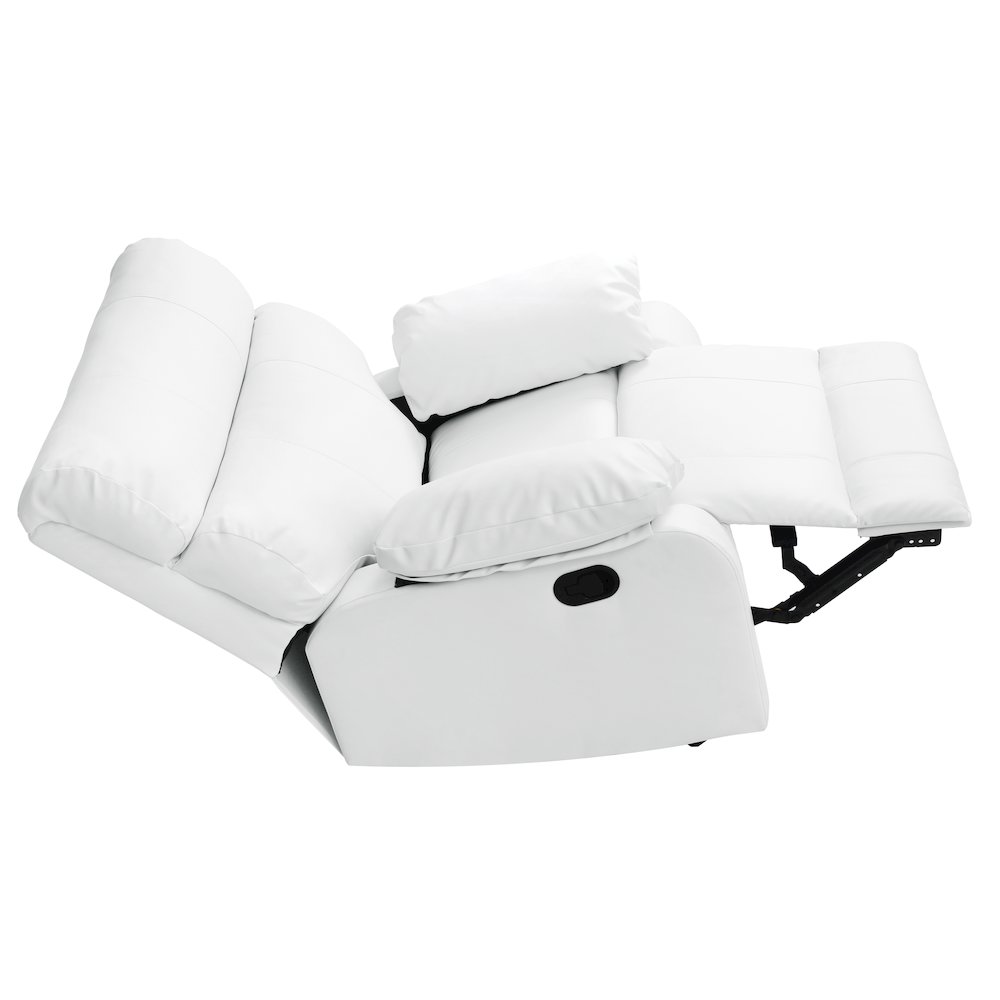 Glory Furniture Manny Rocker Recliner in White Color. Picture 3