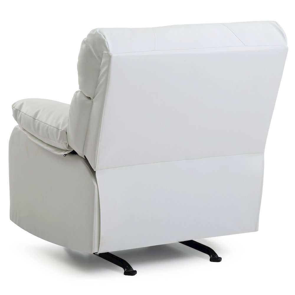 Glory Furniture Manny Rocker Recliner in White Color. Picture 4