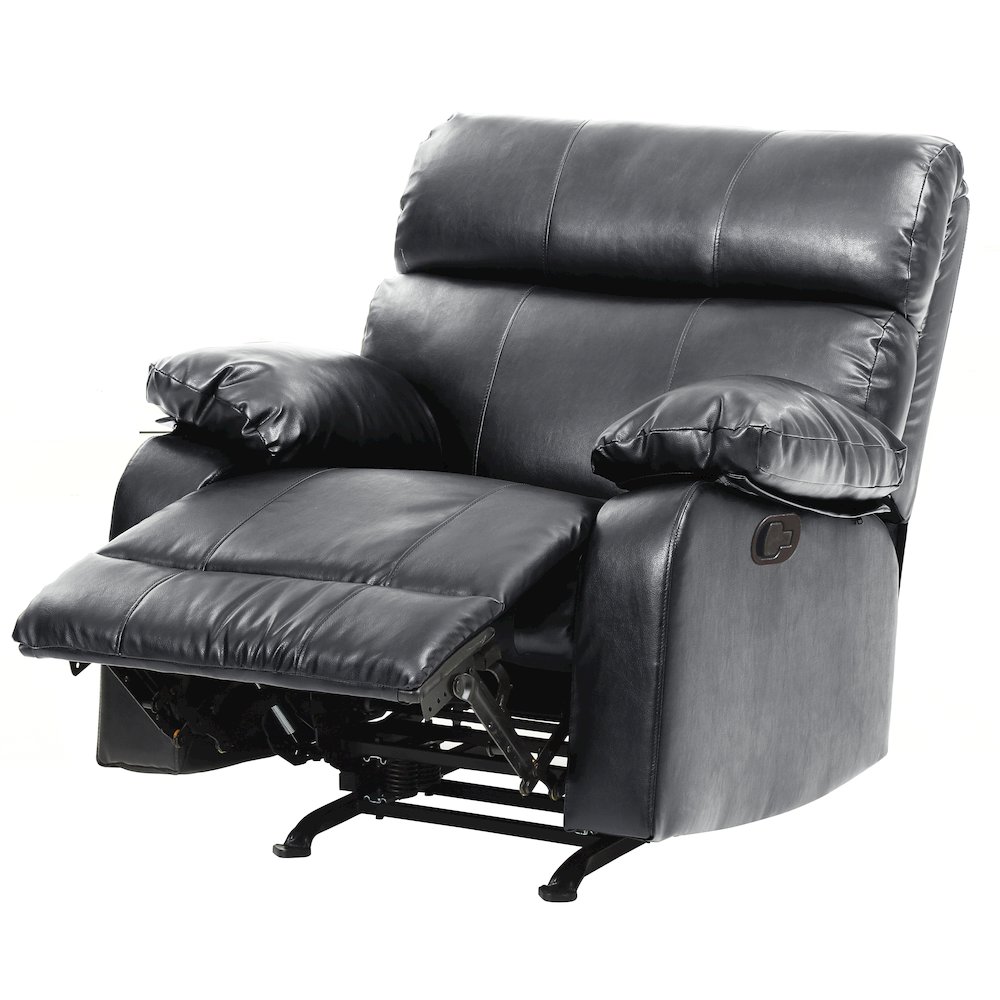 Glory Furniture Manny Rocker Recliner in Black Color. Picture 1