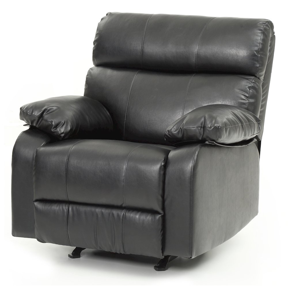 Glory Furniture Manny Rocker Recliner in Black Color. Picture 4
