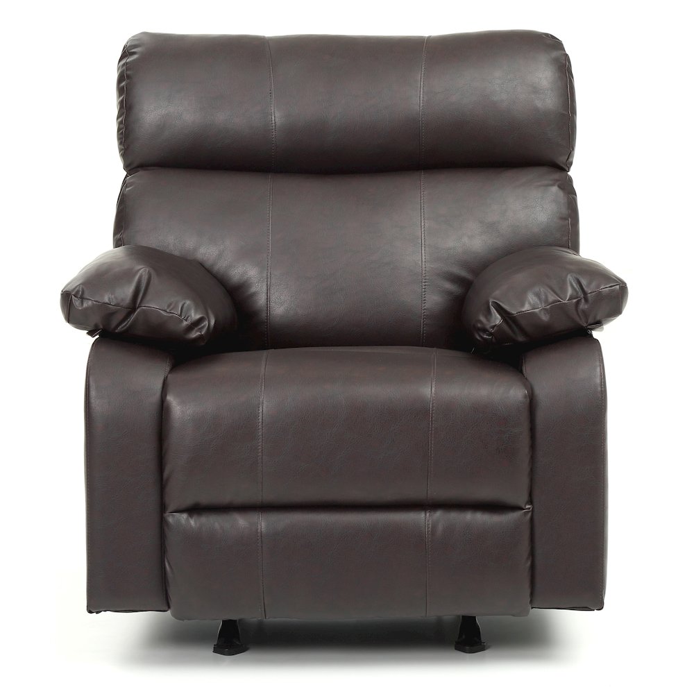 Glory Furniture Manny Rocker Recliner in Dark Brown Color. Picture 2