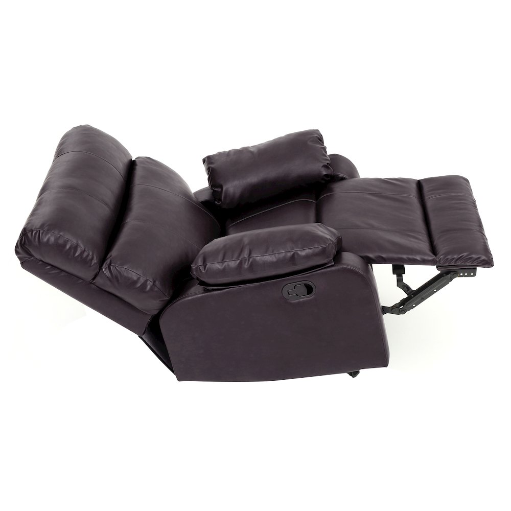Glory Furniture Manny Rocker Recliner in Dark Brown Color. Picture 3
