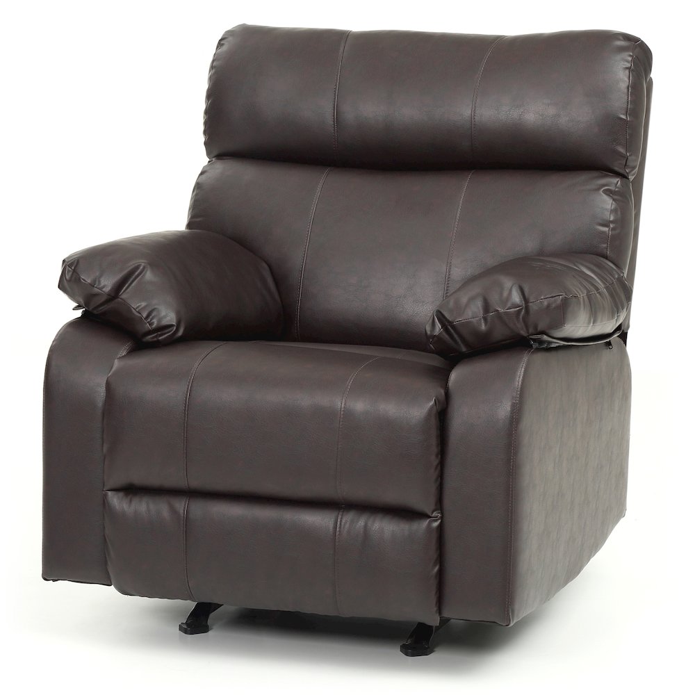 Glory Furniture Manny Rocker Recliner in Dark Brown Color. Picture 4