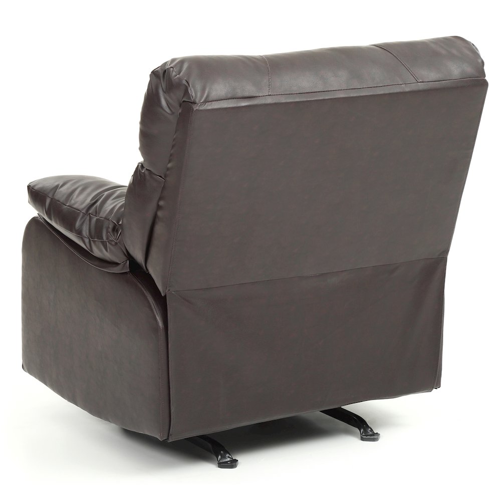 Glory Furniture Manny Rocker Recliner in Dark Brown Color. Picture 5
