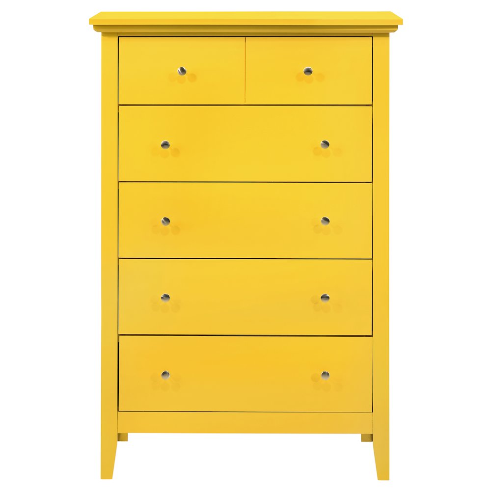 Glory Furniture Hammond Chest in Yellow Color. Picture 2