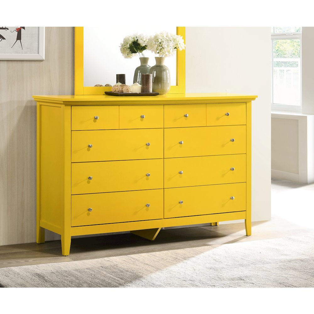 Glory Furniture Hammond Dresser in Yellow Color. Picture 6