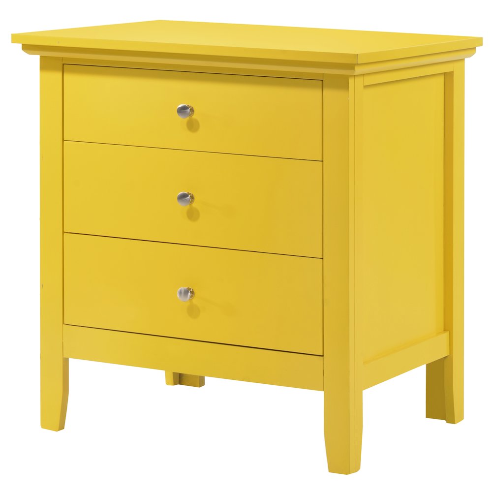 Glory Furniture Hammond Night Stand in Yellow Color. Picture 1