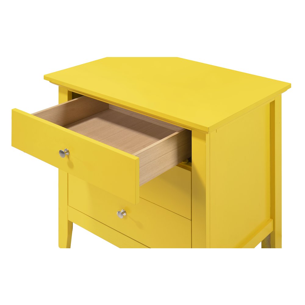 Glory Furniture Hammond Night Stand in Yellow Color. Picture 3