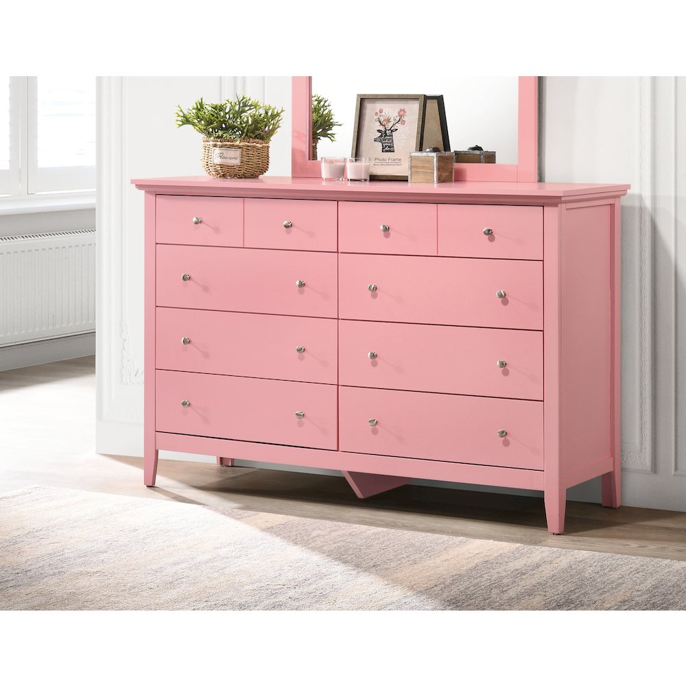 Glory Furniture Hammond Dresser in Pink Color. Picture 6
