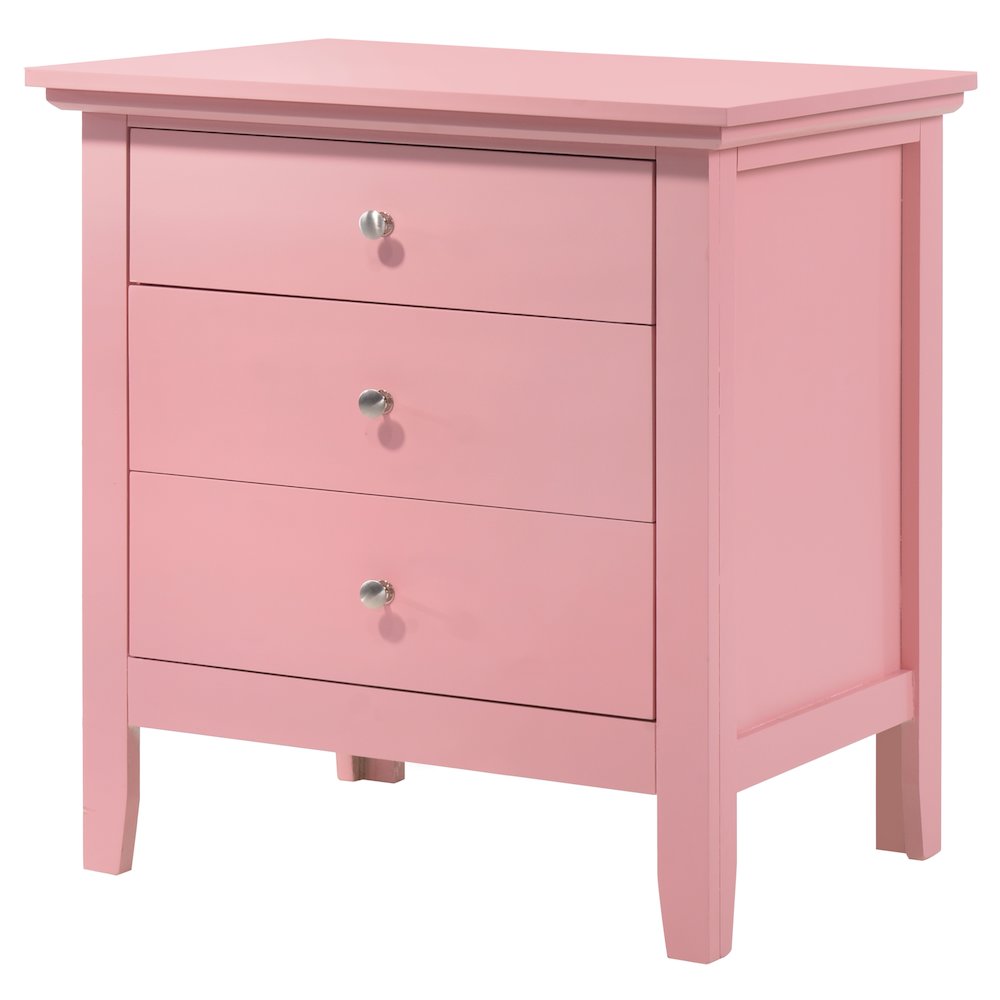 Glory Furniture Hammond Night Stand in Pink Color. Picture 1