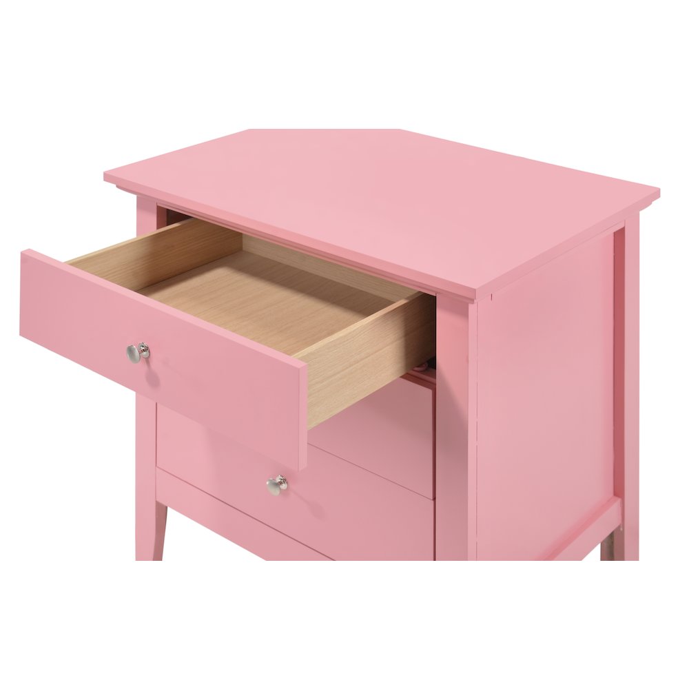Glory Furniture Hammond Night Stand in Pink Color. Picture 3