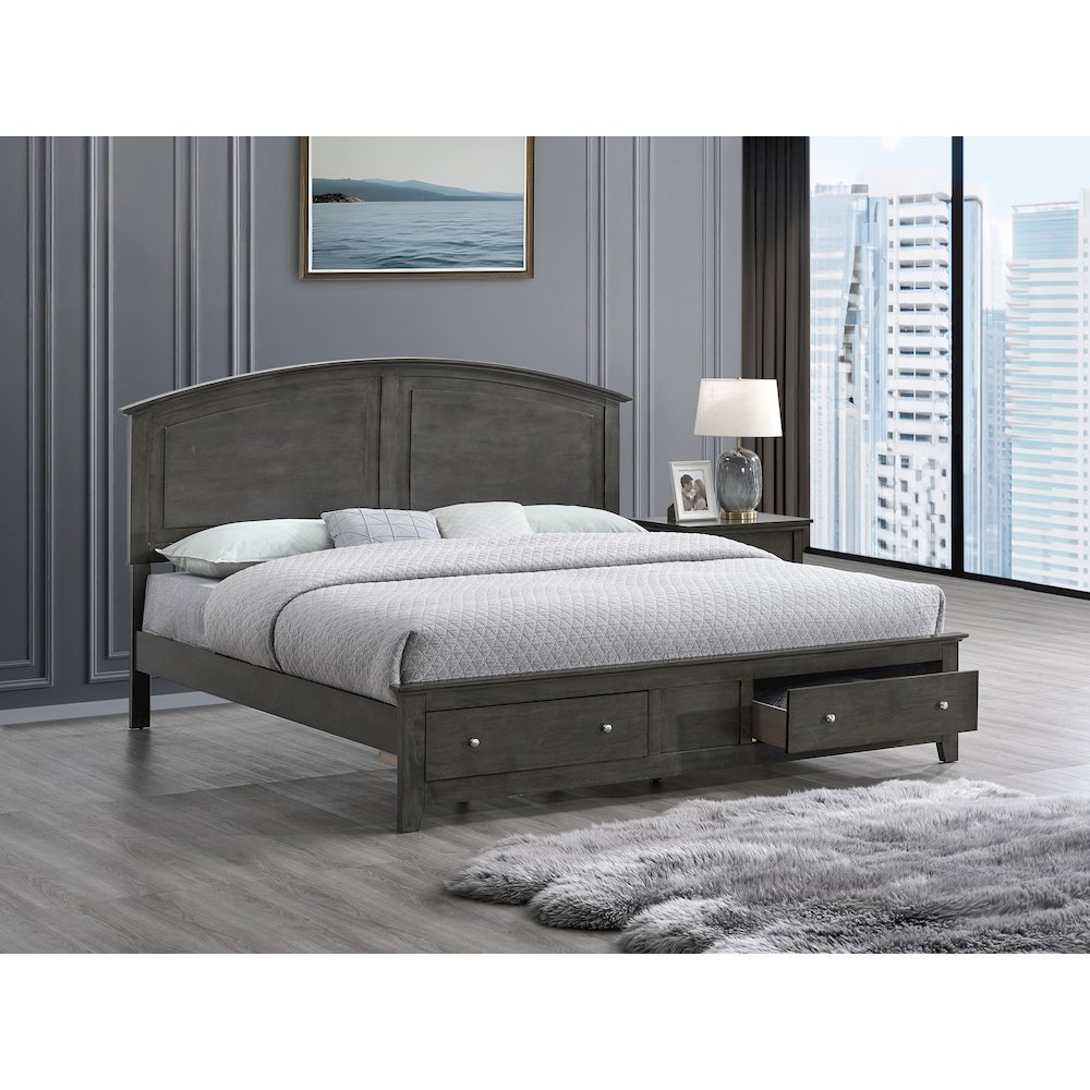 Glory Furniture Hammond Queen Bed, Gray Color. Picture 4