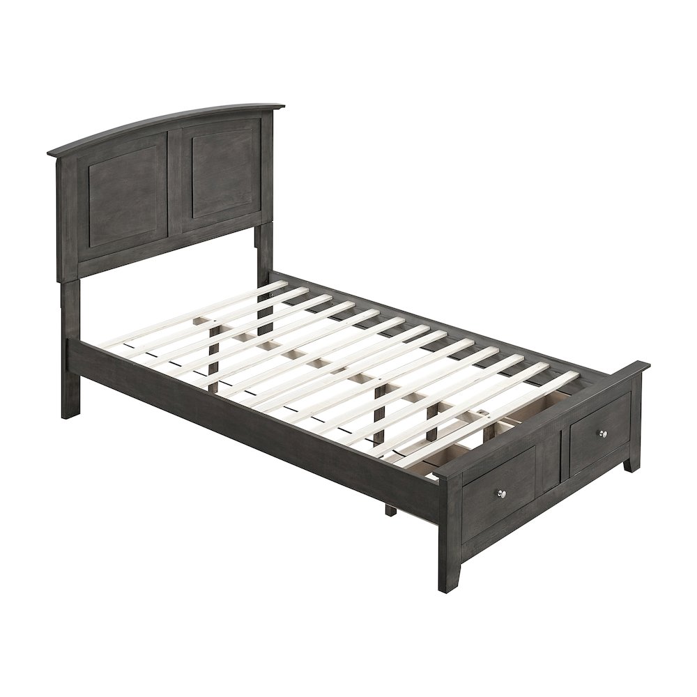 Glory Furniture Hammond Twin Bed, Gray Color. Picture 5