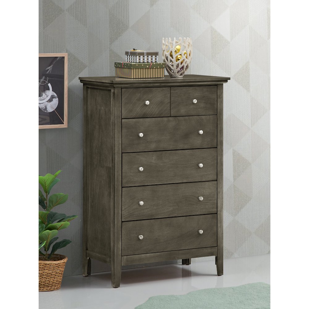 Glory Furniture Hammond Chest in Gray Color. Picture 7