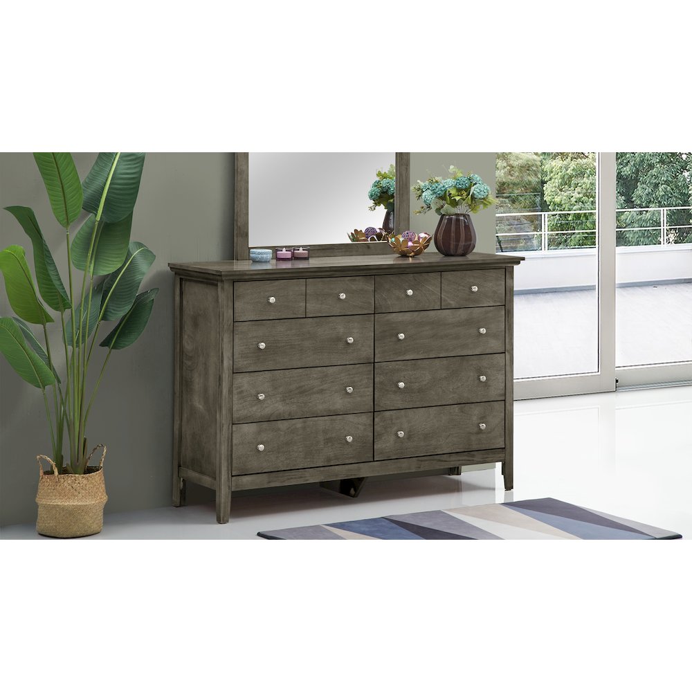 Glory Furniture Hammond Dresser in Gray Color. Picture 7