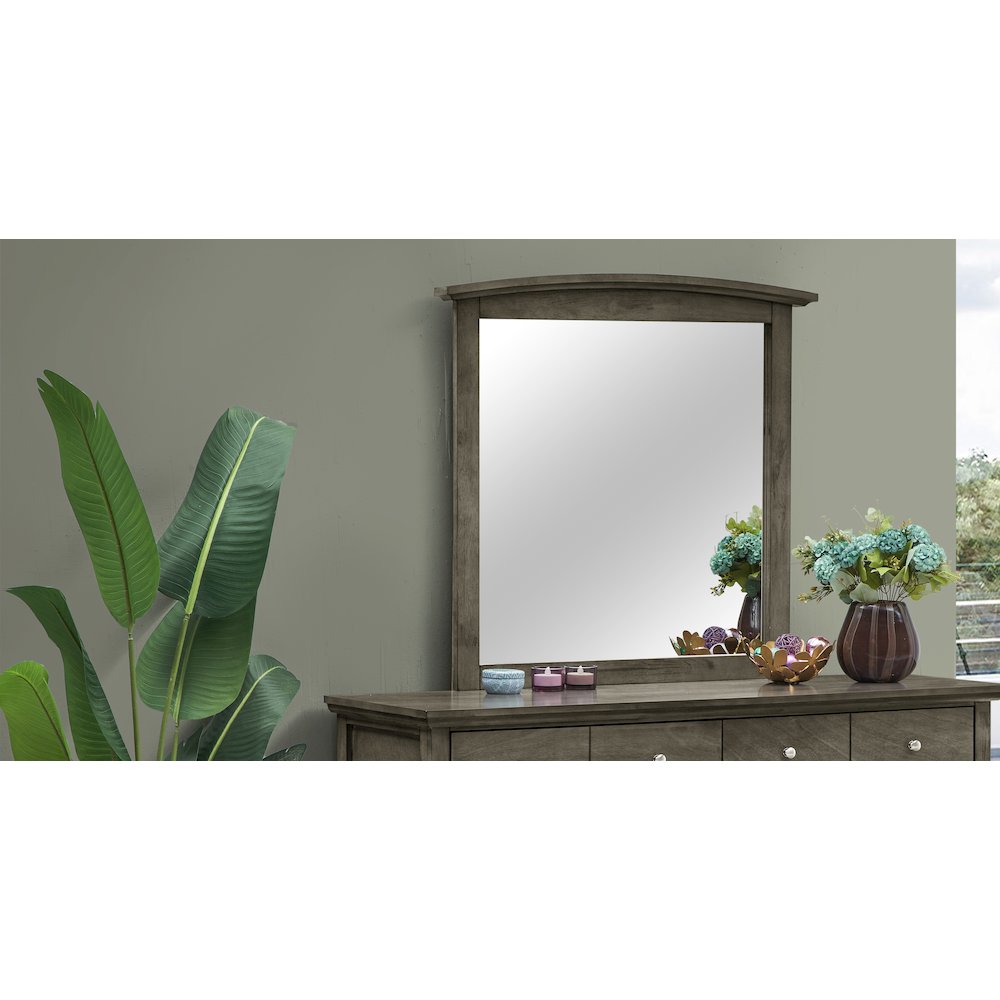 Glory Furniture Hammond Mirror in Gray Color. Picture 1