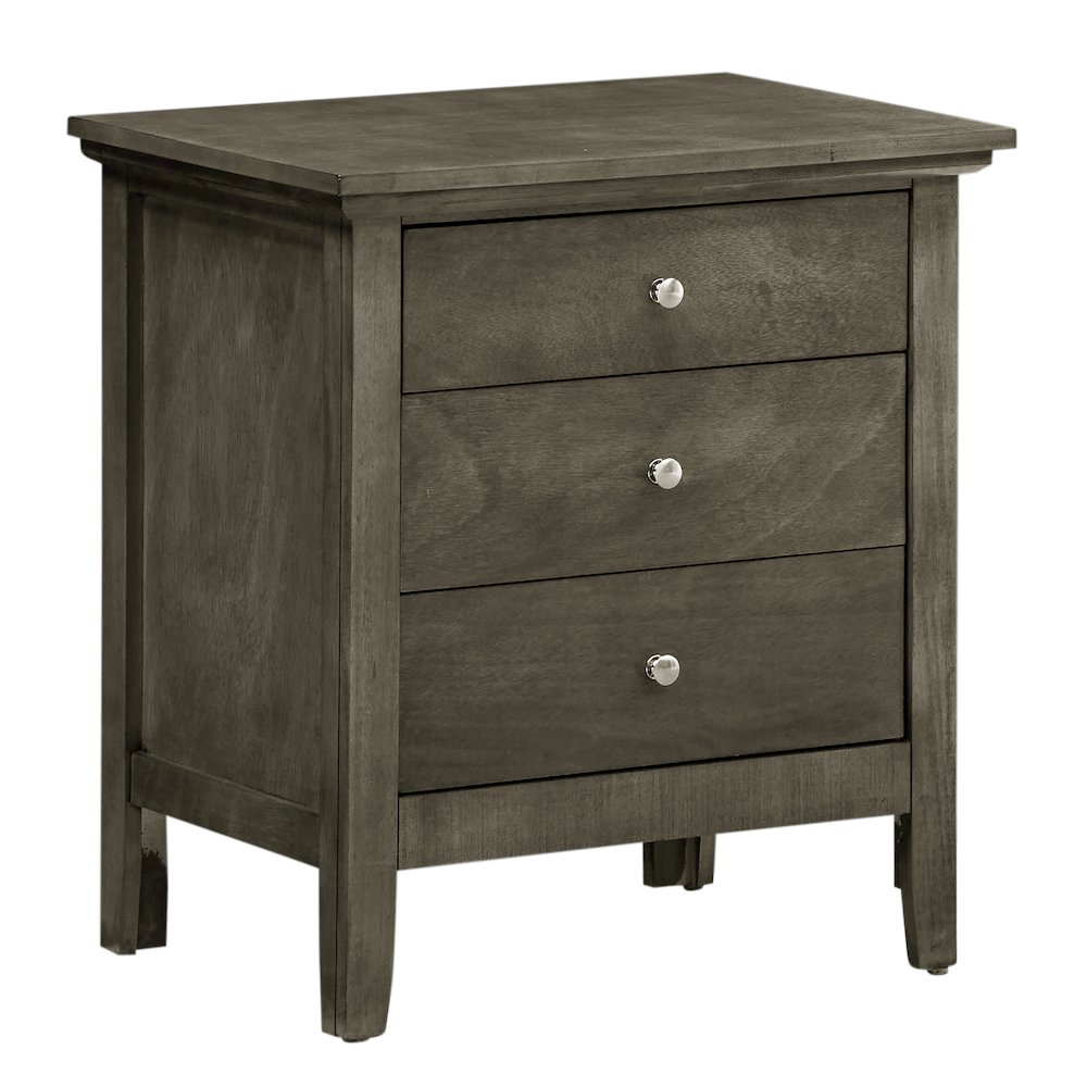 Glory Furniture Hammond   3 Drawer Nightstand, Smoked Gray. Picture 1