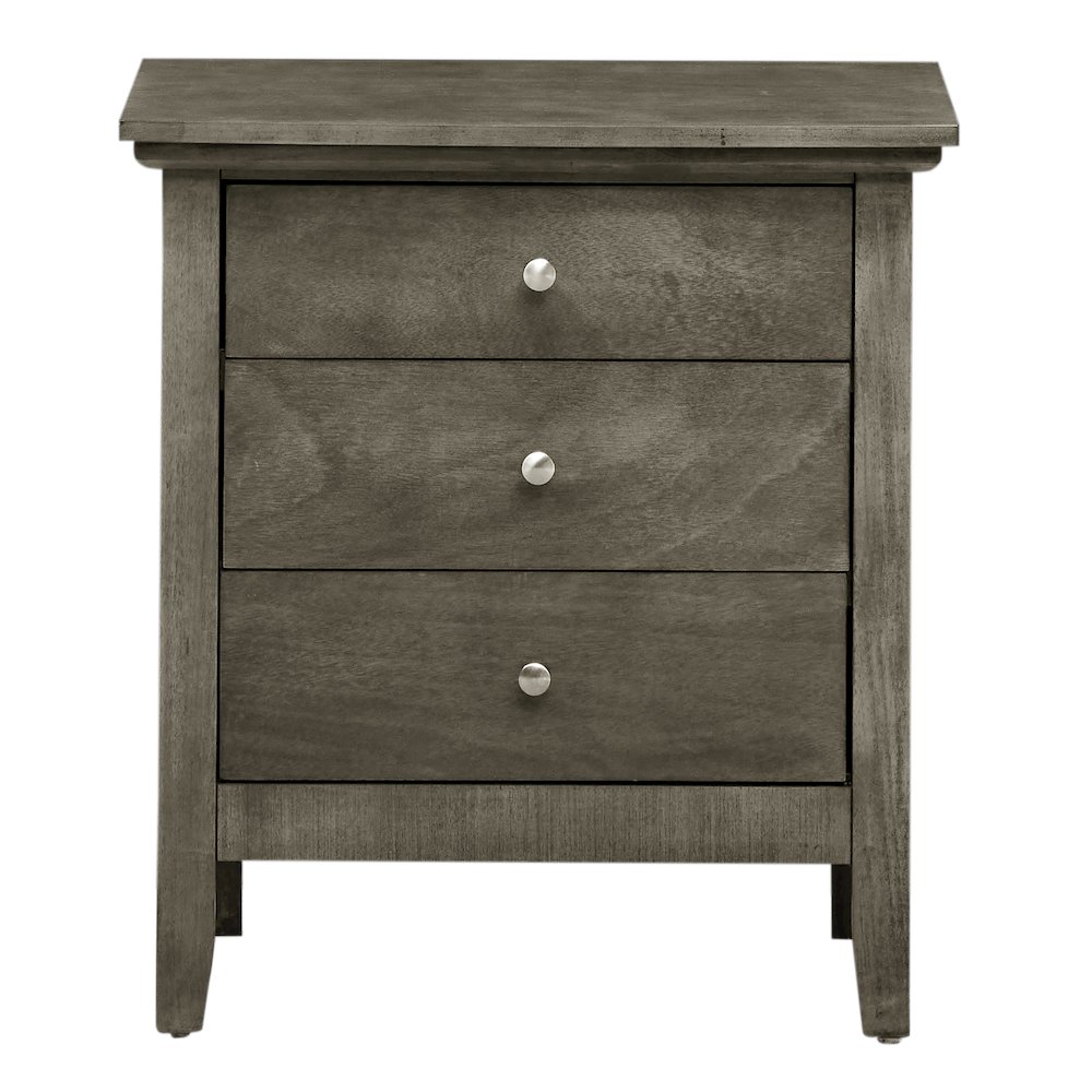 Glory Furniture Hammond   3 Drawer Nightstand, Smoked Gray. Picture 2