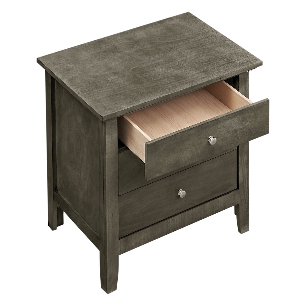 Glory Furniture Hammond   3 Drawer Nightstand, Smoked Gray. Picture 3
