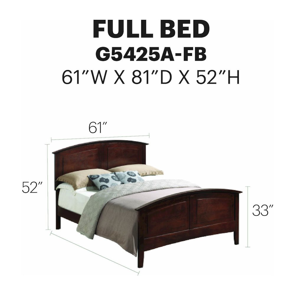 Glory Furniture Hammond Full Bed in Cappuccino Color. Picture 15