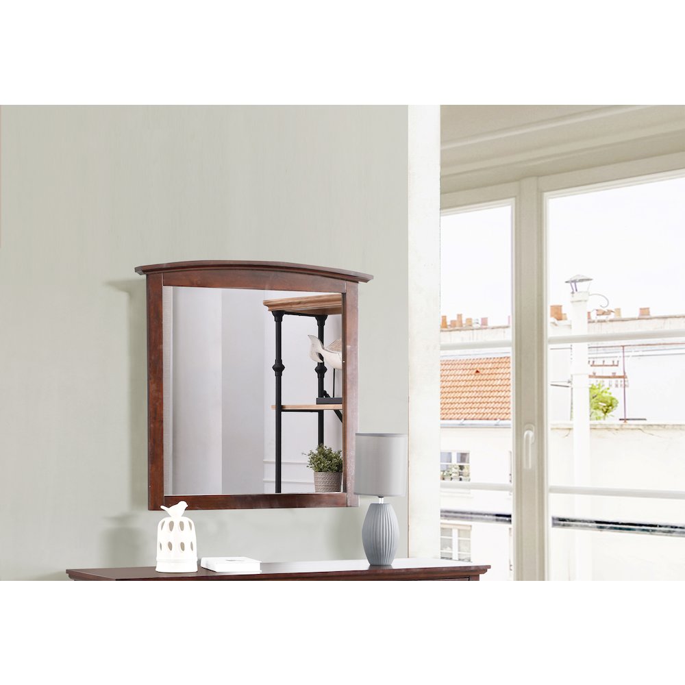 Glory Furniture Hammond   Arched Dresser Mirror, Cappuccino. Picture 7