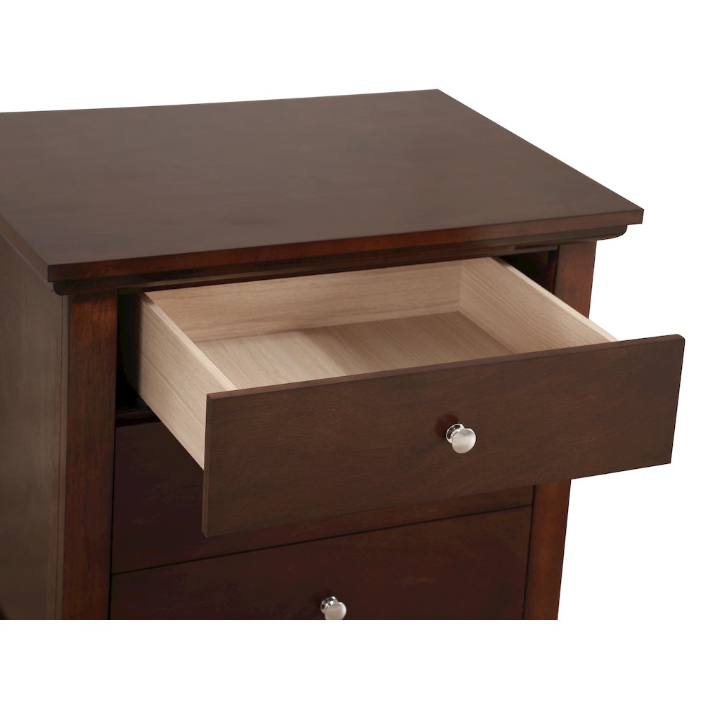 Glory Furniture Hammond   3 Drawer Nightstand, Cappuccino. Picture 2