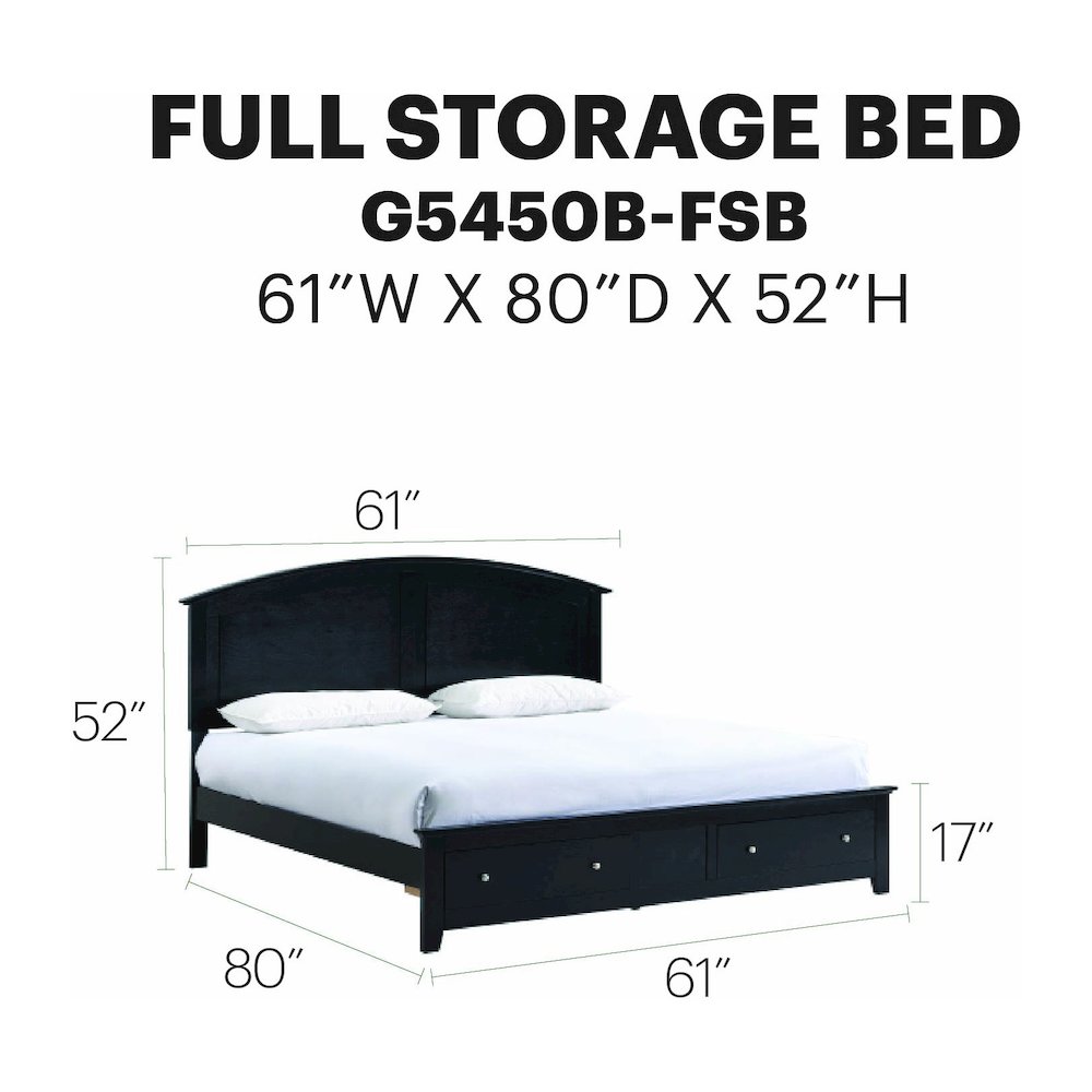 Glory Furniture Hammond Full Bed, Black Color. Picture 8