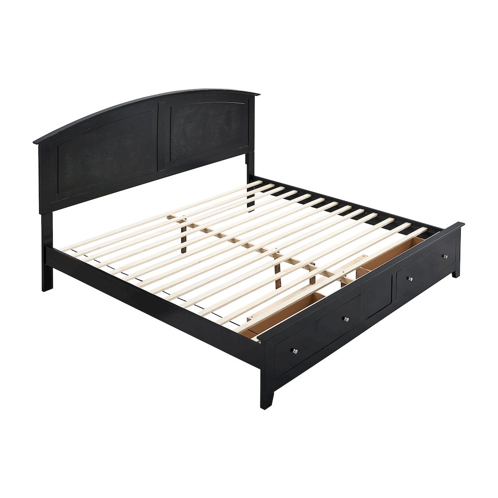 Glory Furniture Hammond King Bed, Black Color. Picture 5