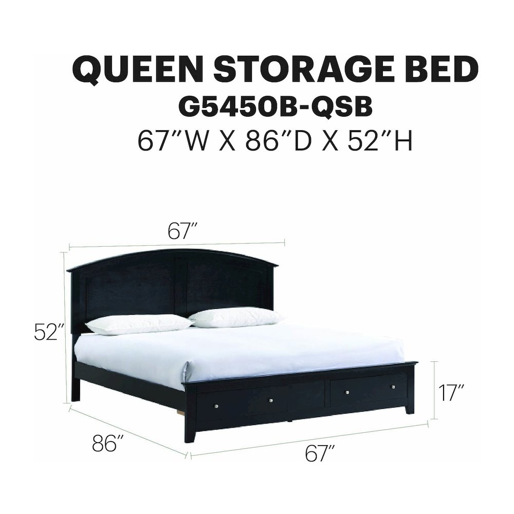 Glory Furniture Hammond Queen Bed, Black Color. Picture 8