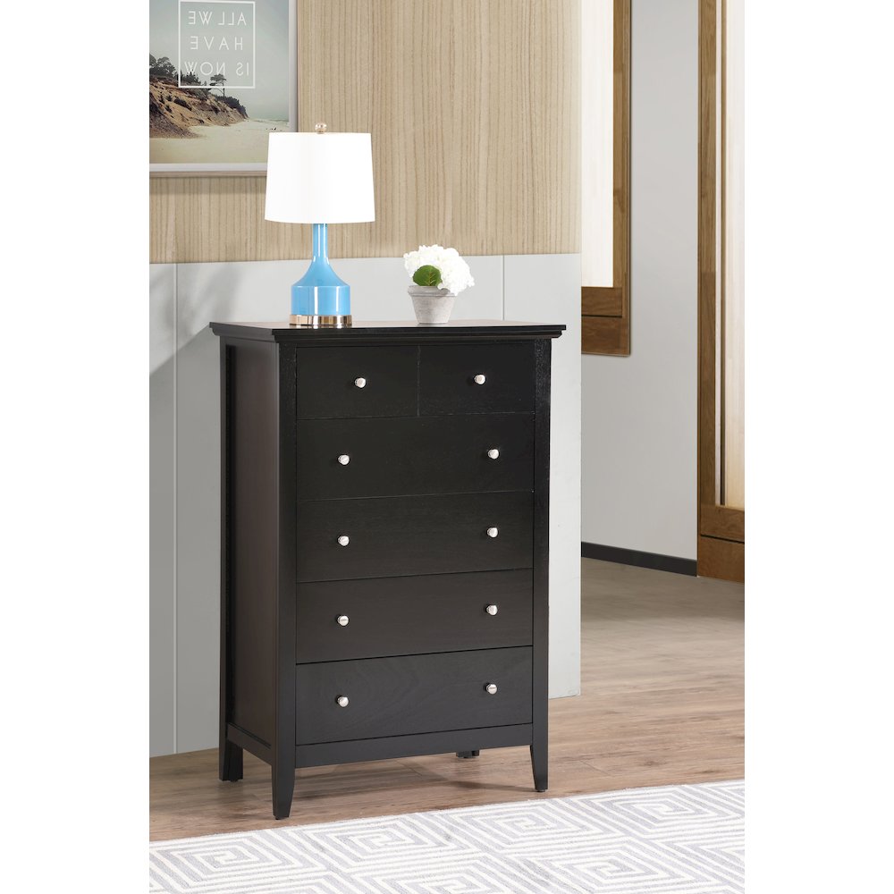 Glory Furniture Hammond Chest in Black Color. Picture 7