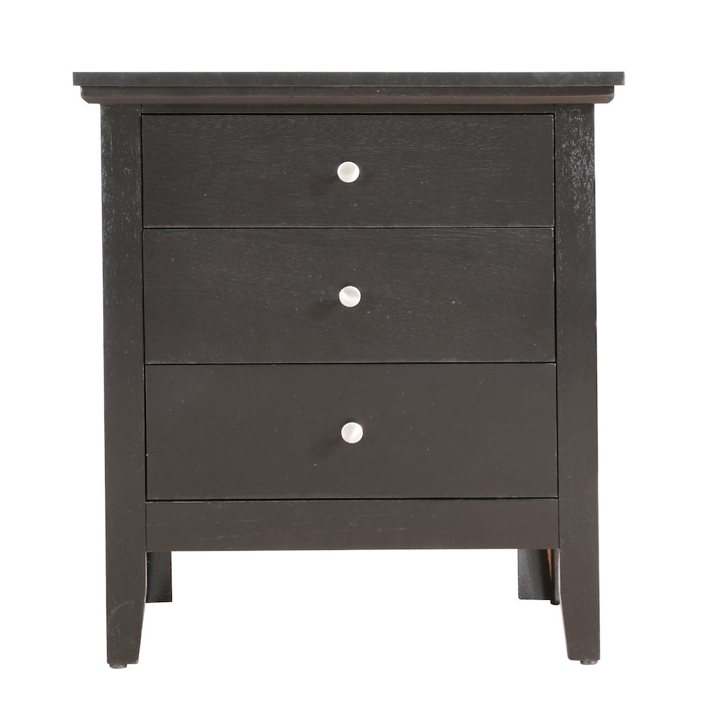 Glory Furniture Hammond G5450-N 3 Drawer Nightstand, Black. Picture 2