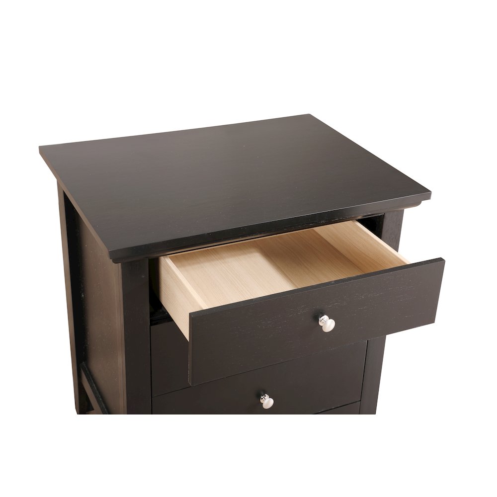 Glory Furniture Hammond G5450-N 3 Drawer Nightstand, Black. Picture 3
