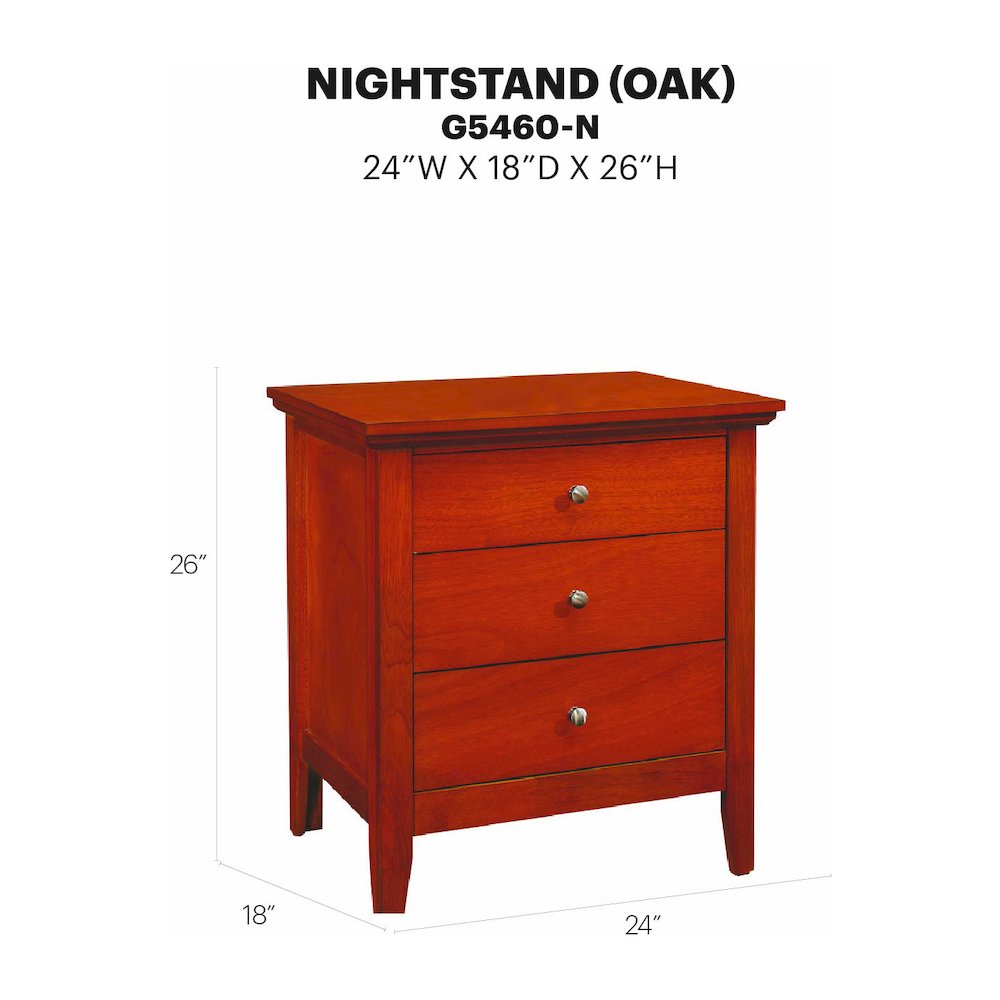 Glory Furniture Hammond Nightstand in Oak Color. Picture 7