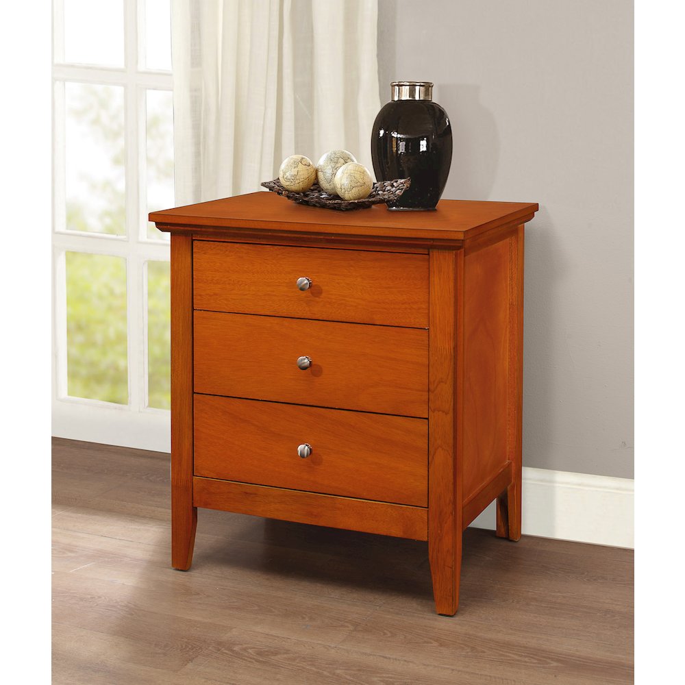 Glory Furniture Hammond Nightstand in Oak Color. Picture 4
