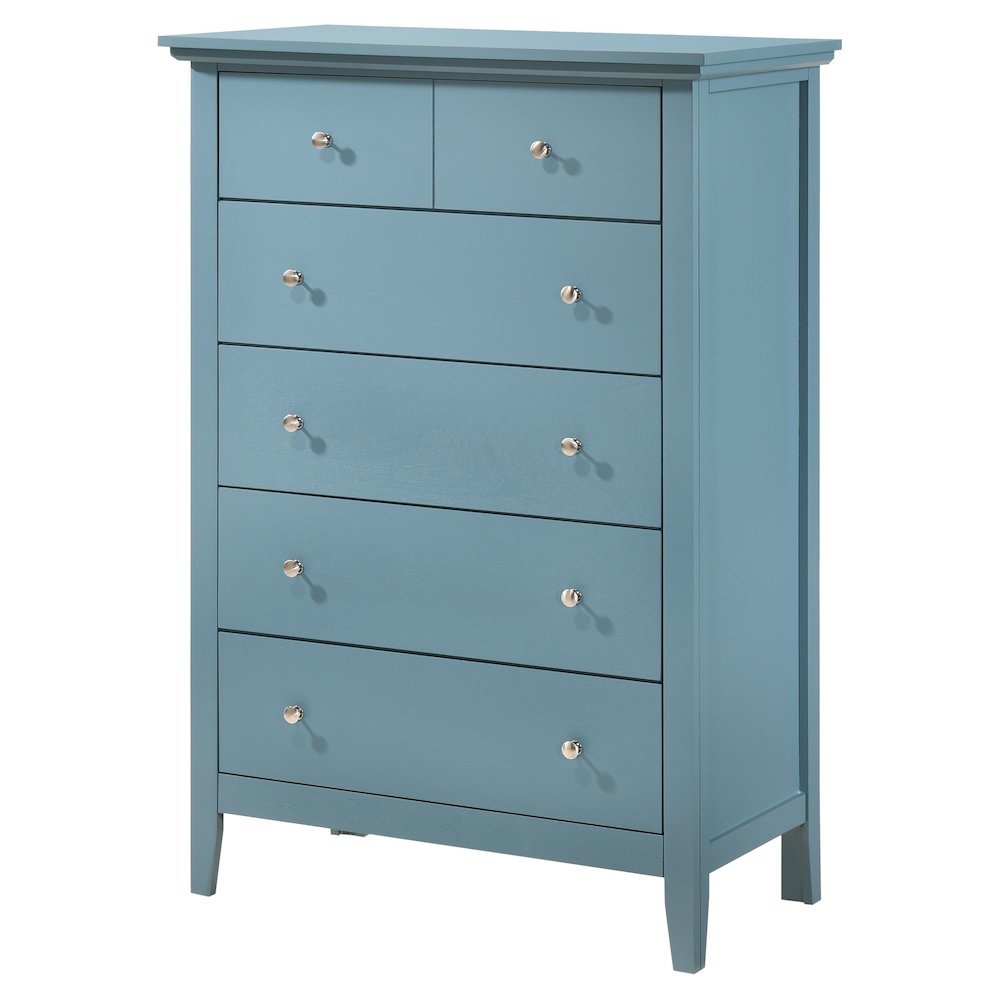 Glory Furniture Hammond Chest in Teal Color. Picture 1