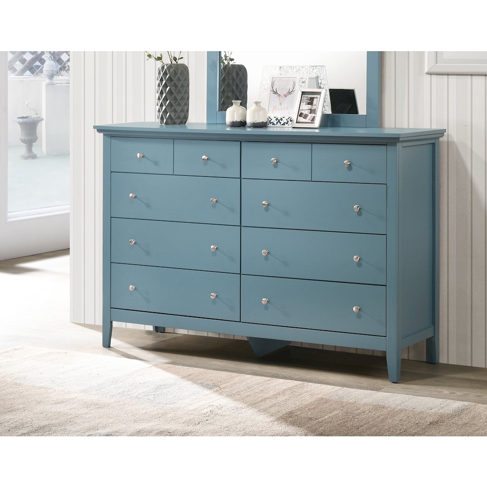 Glory Furniture Hammond Dresser in Teal Color. Picture 2