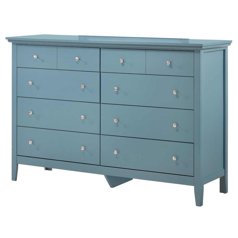 Glory Furniture Hammond Dresser in Teal Color. Picture 1