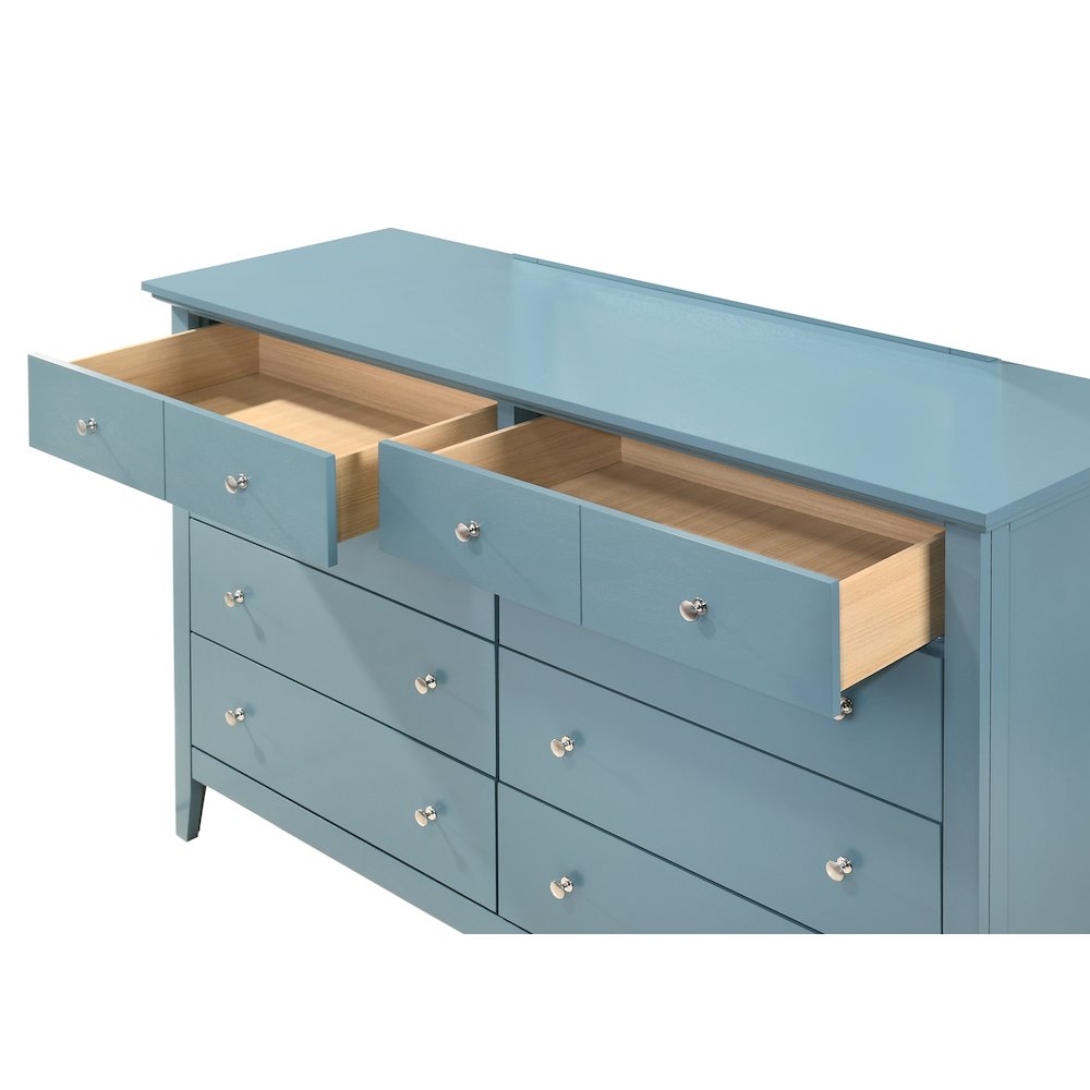Glory Furniture Hammond Dresser in Teal Color. Picture 4