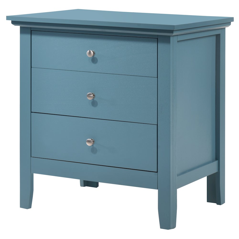 Glory Furniture Hammond Night Stand in Teal Color. Picture 1