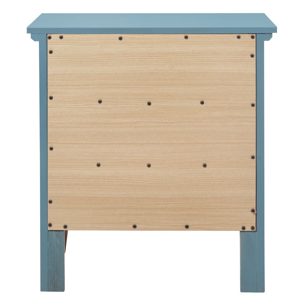 Glory Furniture Hammond Night Stand in Teal Color. Picture 4