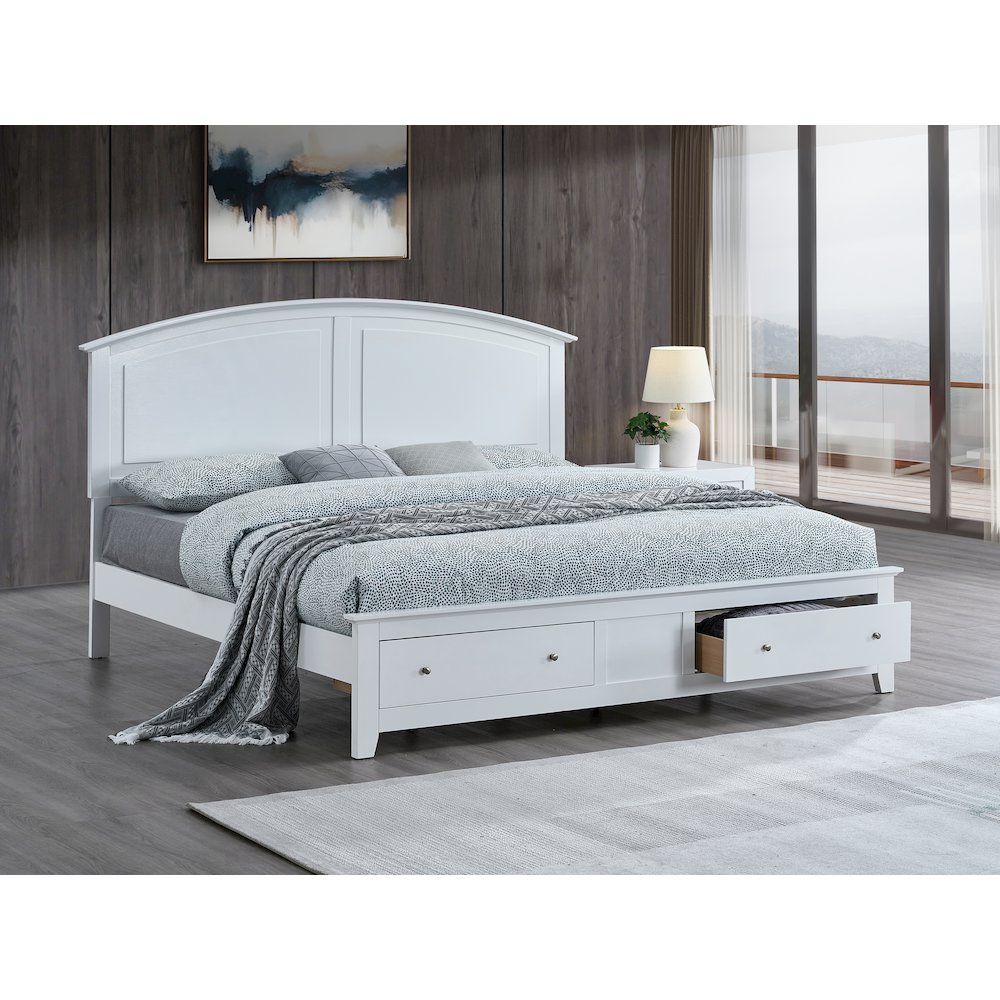 Glory Furniture Hammond Full Bed, White Color. Picture 4