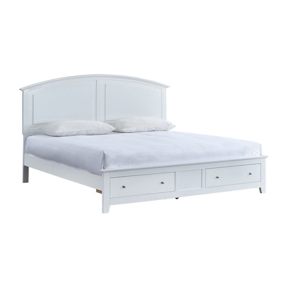 Glory Furniture Hammond King Bed, White Color. Picture 2