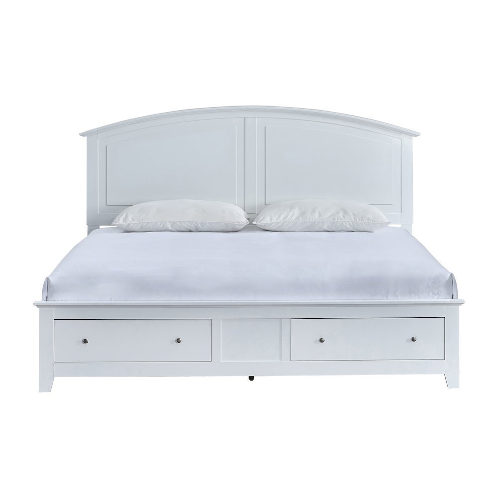 Glory Furniture Hammond King Bed, White Color. Picture 1