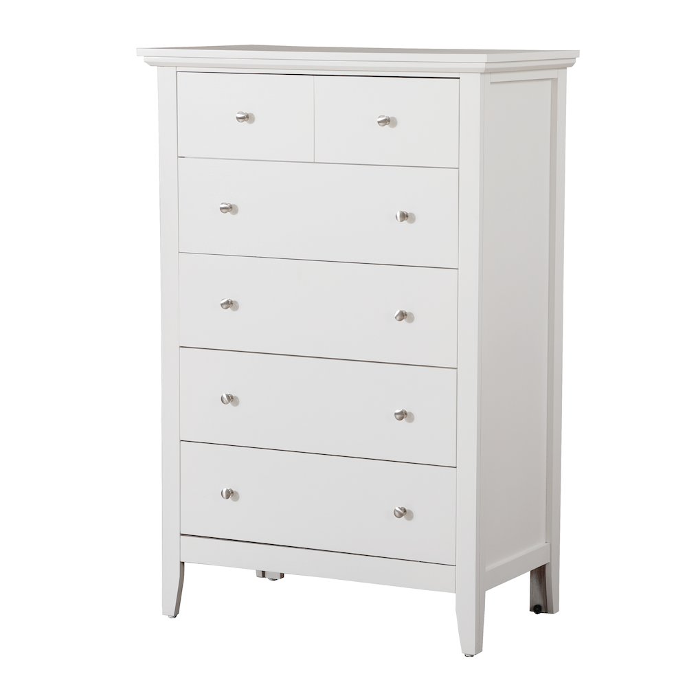 Glory Furniture Hammond Chest in White Color. Picture 1