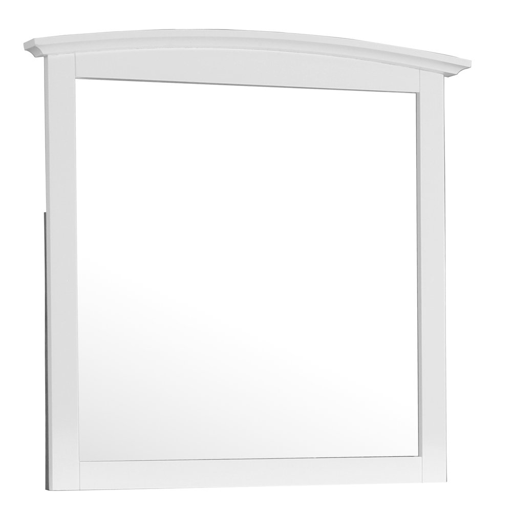 Glory Furniture Hammond   Arched Dresser Mirror, White. Picture 1