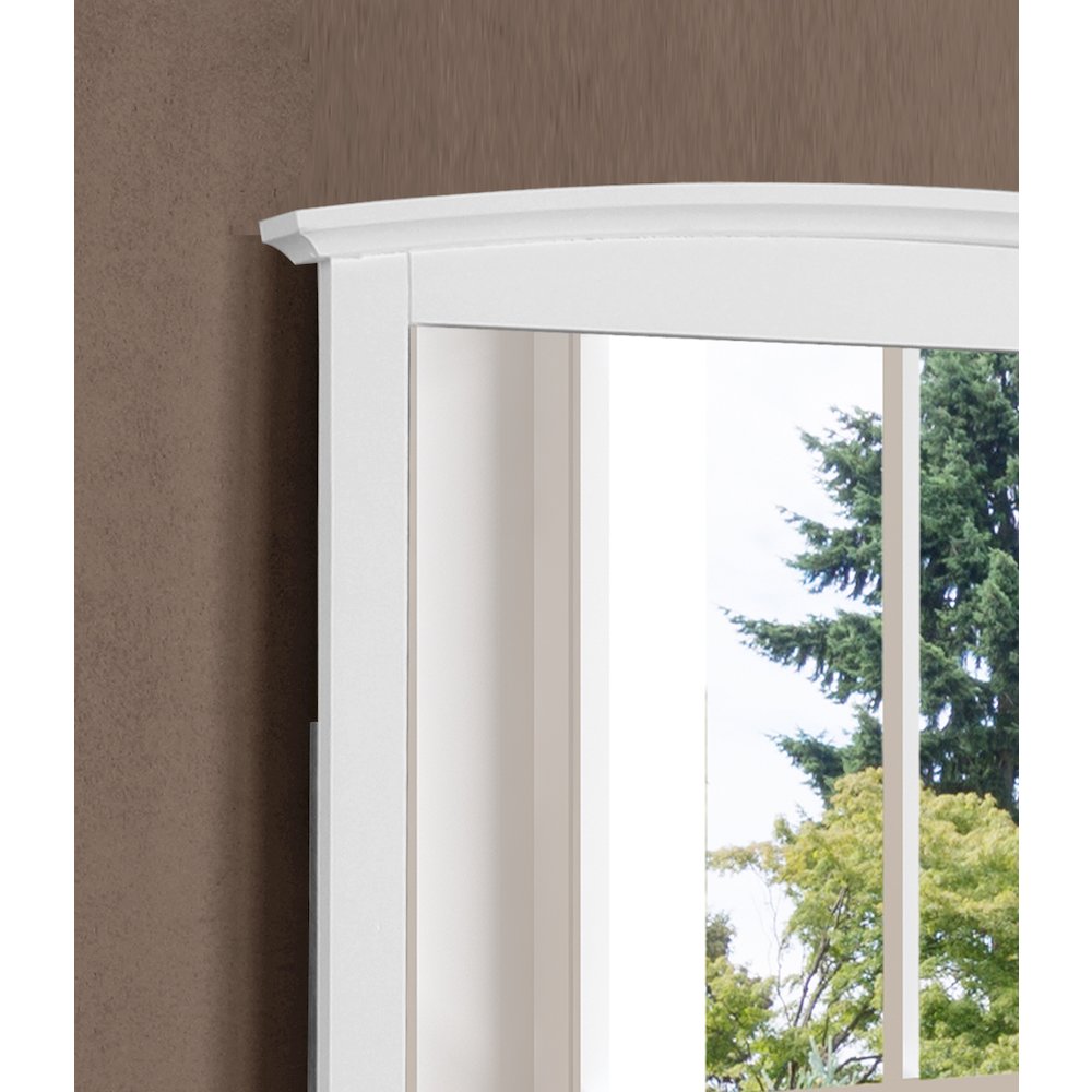 Glory Furniture Hammond   Arched Dresser Mirror, White. Picture 7