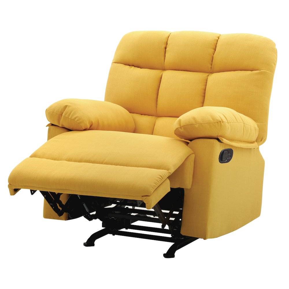 Glory Furniture Cindy Rocker Recliner in Yellow Color. Picture 1