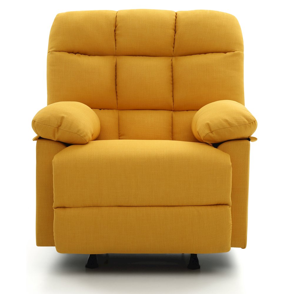 Glory Furniture Cindy Rocker Recliner in Yellow Color. Picture 2