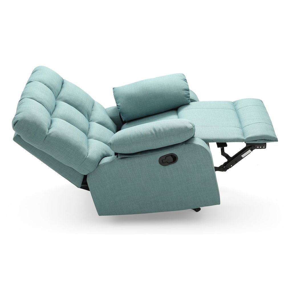 Glory Furniture Cindy Recliner in Teal Color. Picture 3