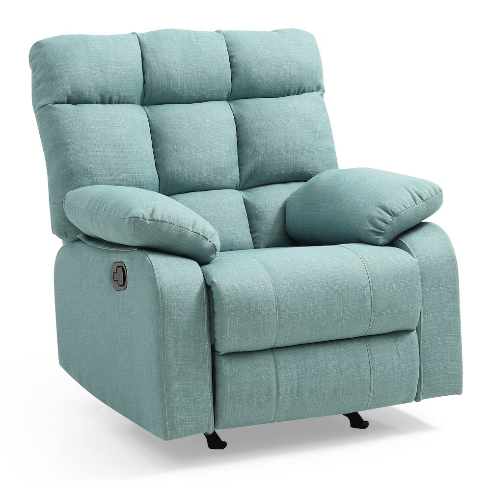 Glory Furniture Cindy Recliner in Teal Color. Picture 4